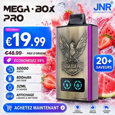 JNR Mega Box Pro 50K Cigarette Électronique Jetable Rechargeable