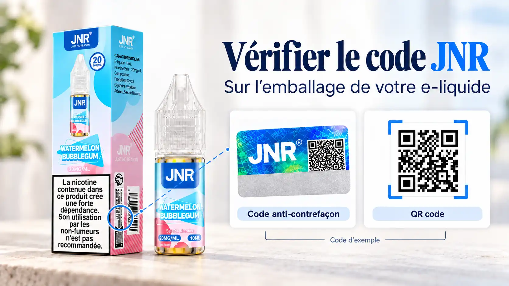 Informations à vérifier sur l’étiquette d’un e-liquide JNR