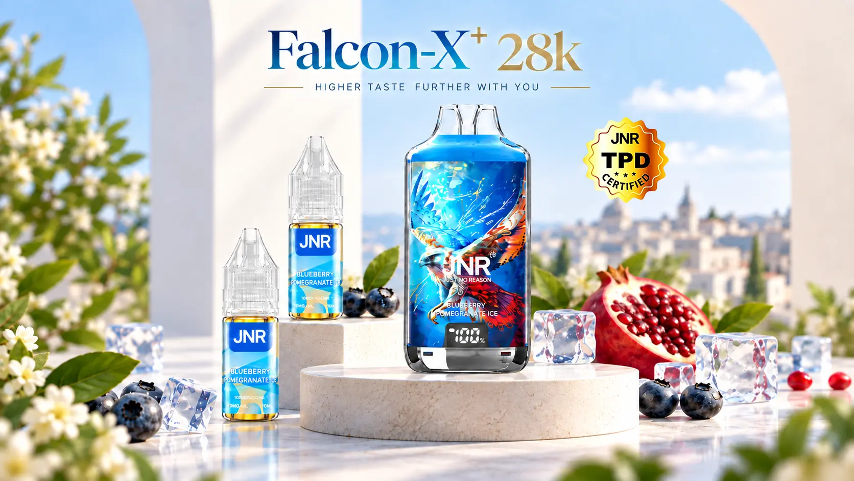 Kit JNR TPD avec pod remplissable et flacons d&rsquo;e-liquide