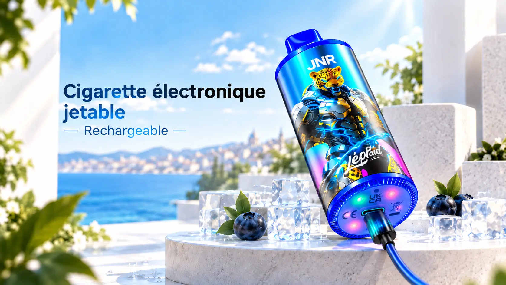 Puff JNR jetable avec batterie rechargeable par USB-C