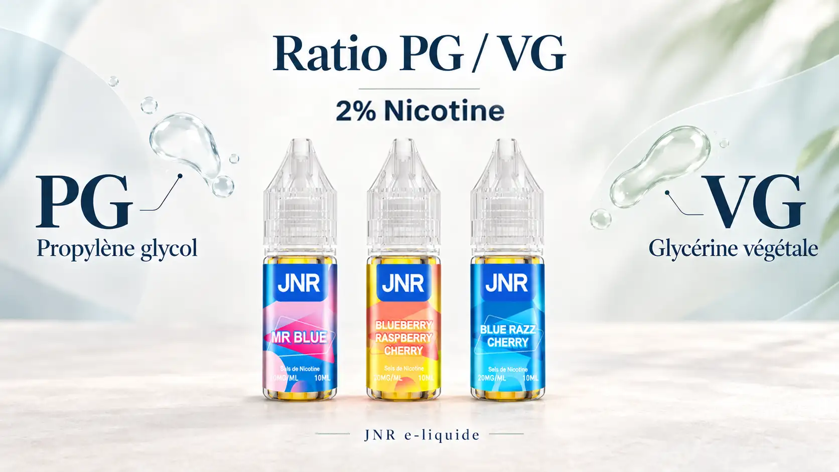 Comprendre le ratio PG VG pour un pod JNR remplissable