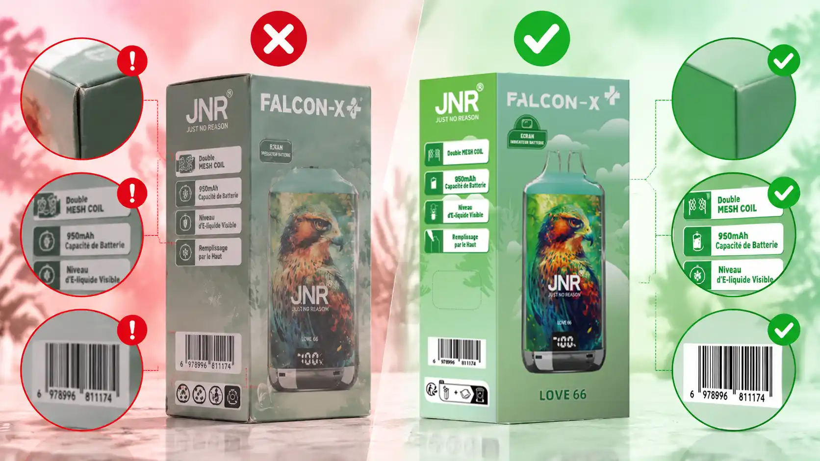 Signes pouvant indiquer une contrefa&ccedil;on JNR